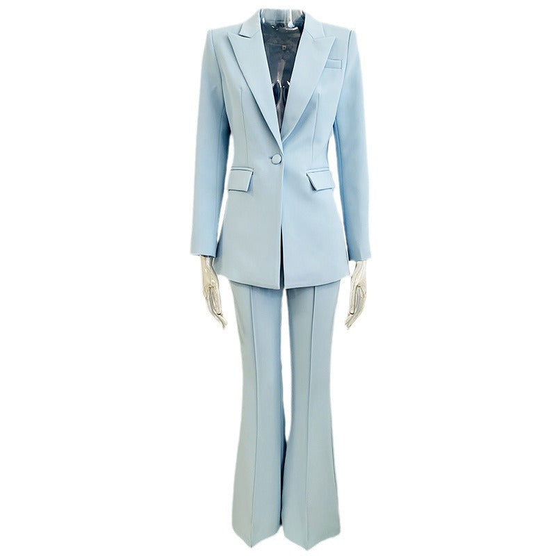 Business Wear One Button Cloth Cover Pants