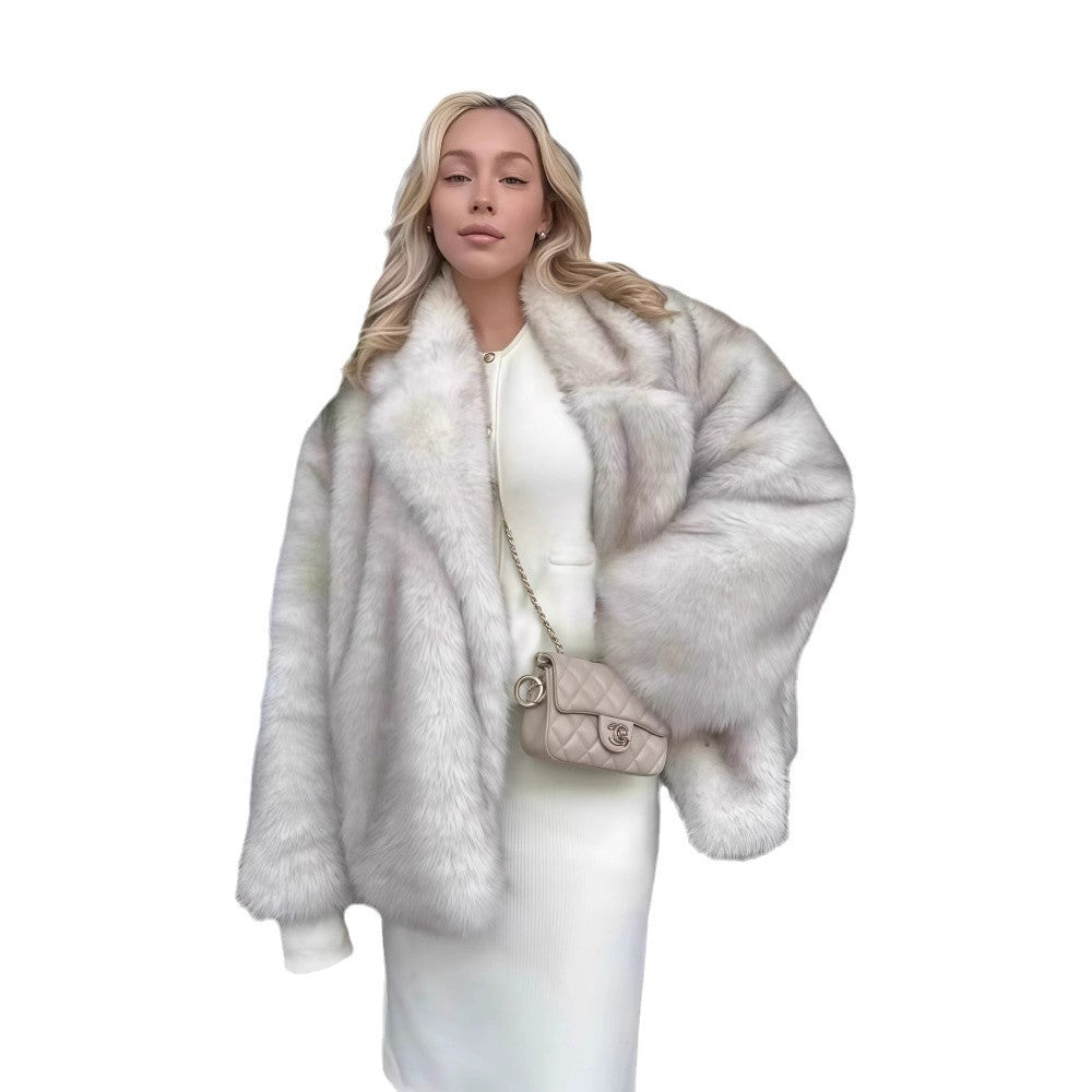 Senior Idle Style Faux Fox Fur Coats