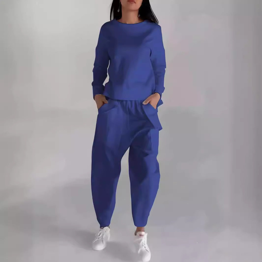Beautiful Women's Irregular Design Long-sleeved Harem Fashion Casual Suit
