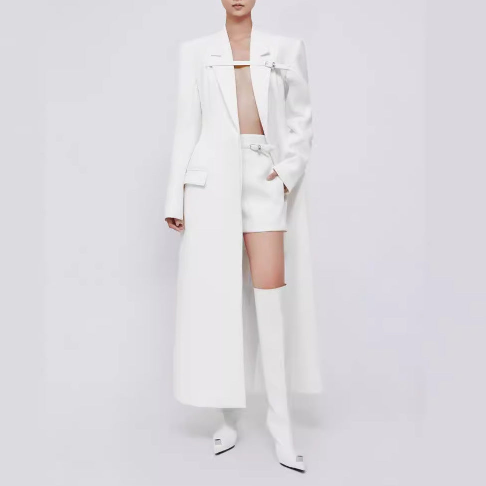 Women's Vietnam Niche Temperament Commuter Long Spring Slim Slimming Profile Coats