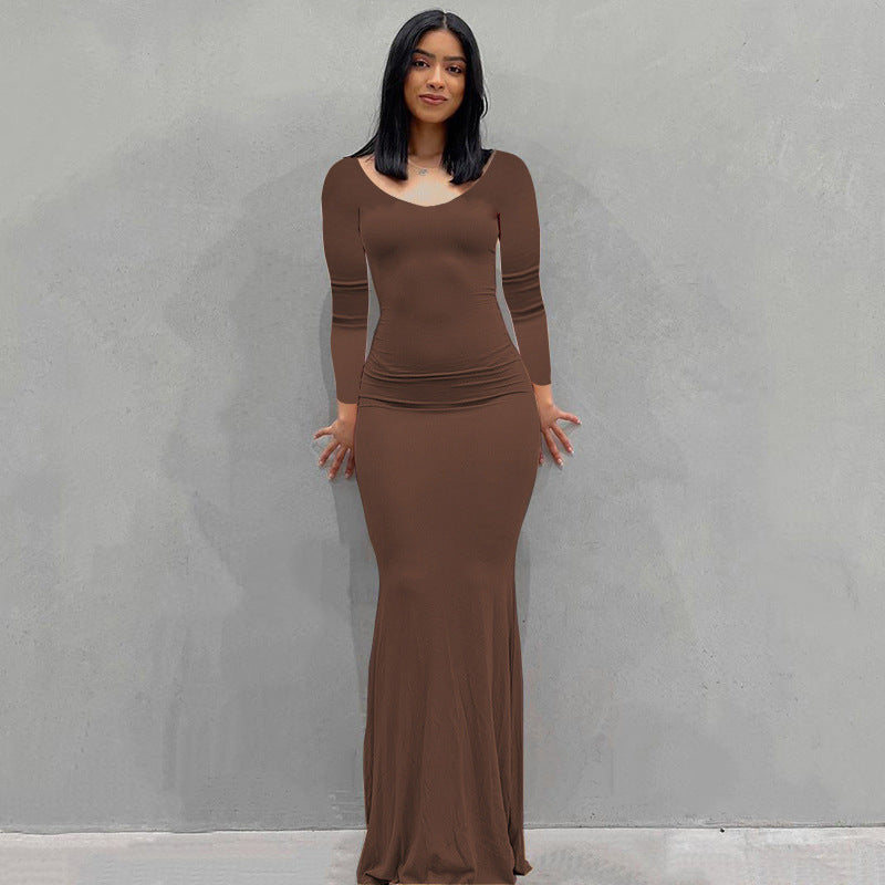 Women's Dress Casual Slim Strap Home Long Dresses