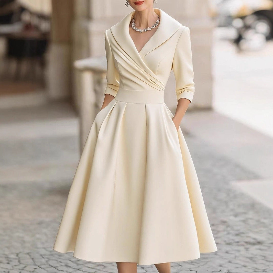 Women's Temperament Dress Slimming Elegant Long Sleeve Clothing