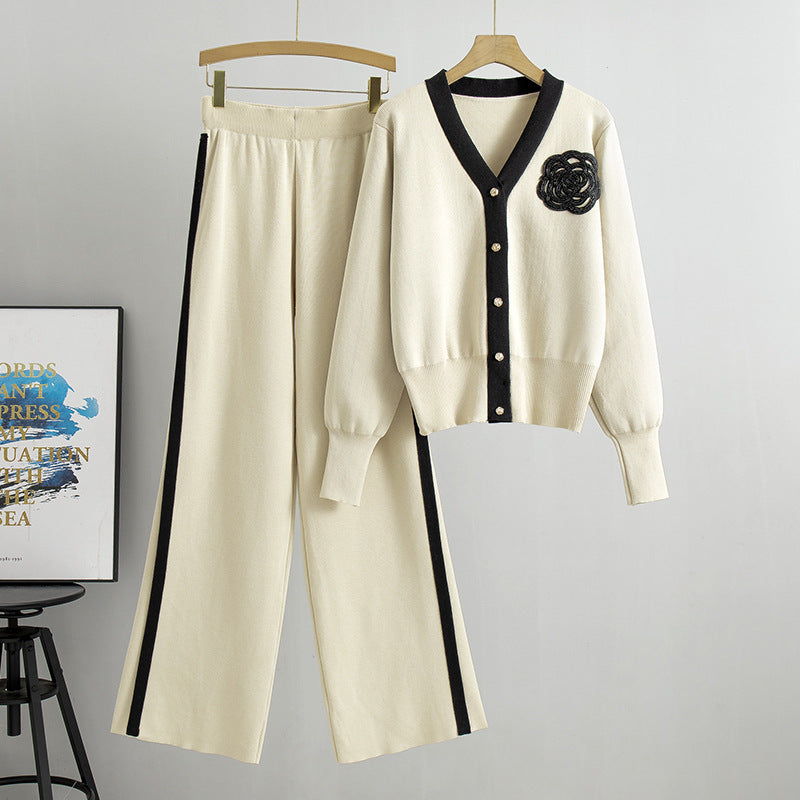 Elegant Unique Trendy Loose Two-piece Fashion Sweaters