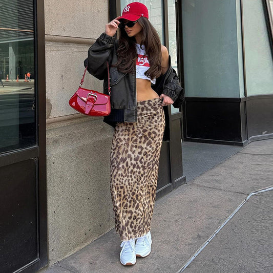 Women's Summer Personalized Leopard Print Hot Style Skirts