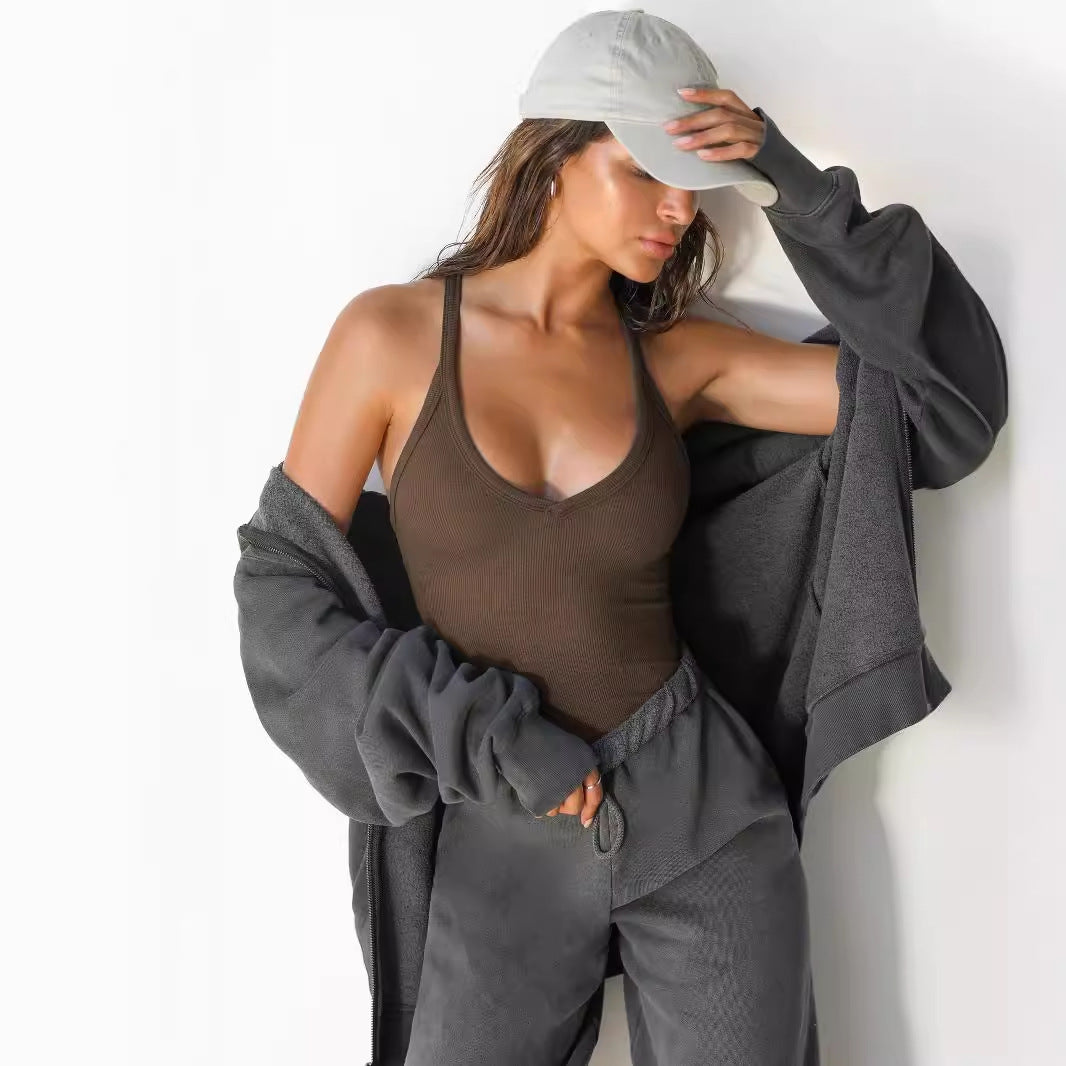 Women's Spring Knitted Sexy Slim Fashion Inner Tops