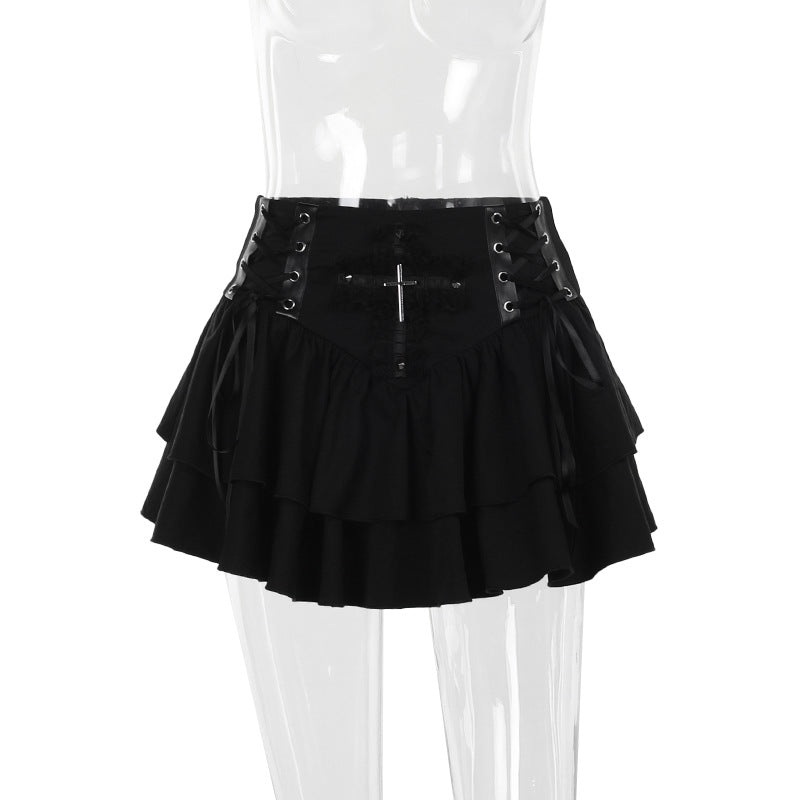 Women's Summer Sexy Hot Punk Cross Skirts