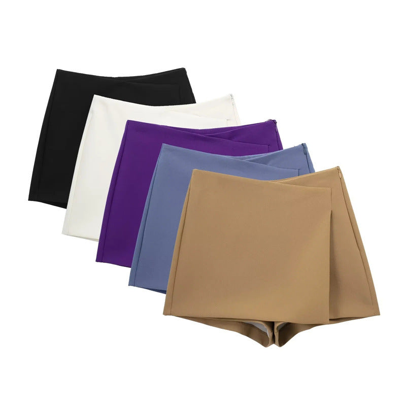 Spring Asymmetric Fashion Western Style Culottes Shorts