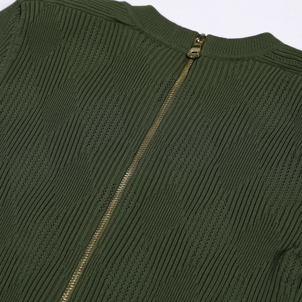 Sleeve Slimming Mid-length Knitted Dress Simple Dresses