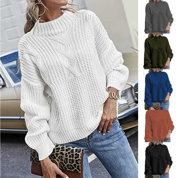 Women's Long-sleeved Slim Bottoming Shirt Round Neck Sweater