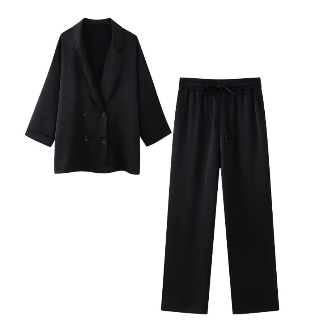 Women's Versatile Unique Ruffled Casual Trousers Suits