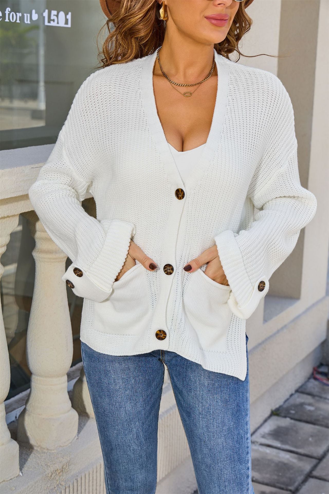 Winter Fashion Knitted Loose Long Sleeve Sweaters