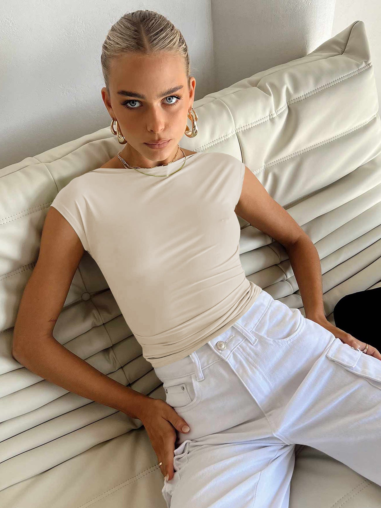 Fashion Summer Sexy Backless Nylon Moisture Wicking Tops