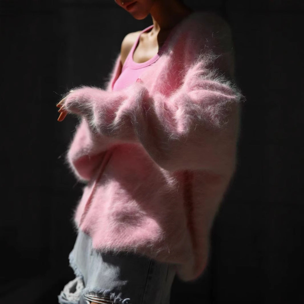 Women's Knitted Lazy Loose Long Sleeve Coats