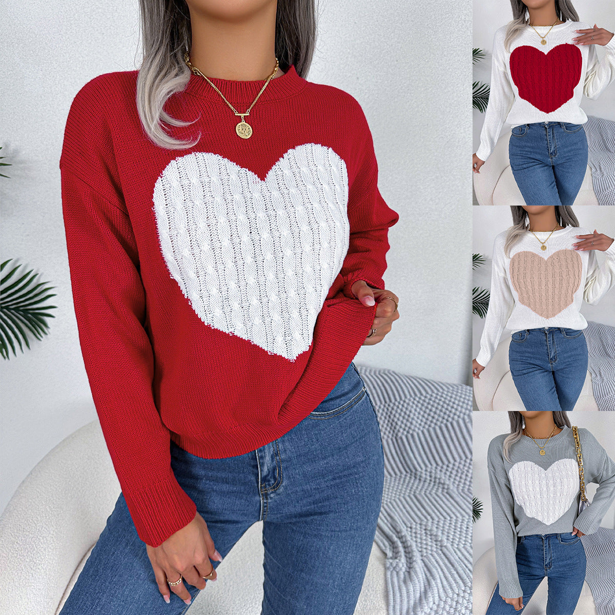 Women's Love Long Sleeve Pullover For Valentine's Sweater
