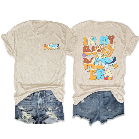 Fun Double-sided Letter Print Round Neck Shorts