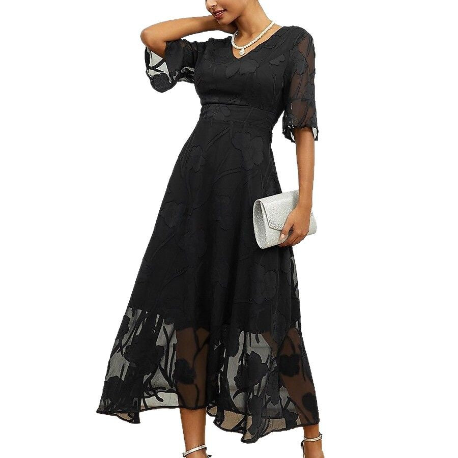 Large Swing Dress Fashionable Elegant Collar Dresses
