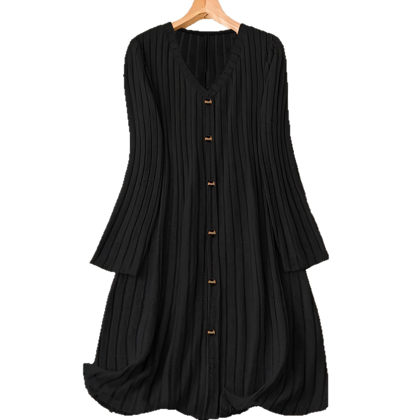 Elegant Inner Match Knitted Style Sunken Dress