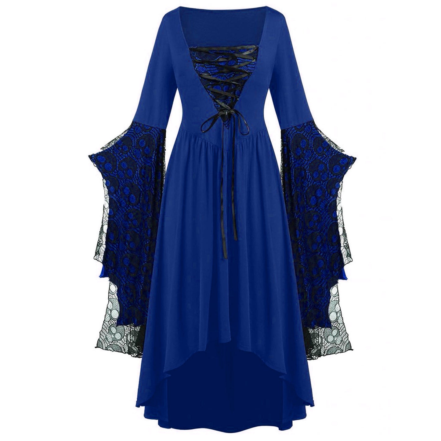 Unique Women's Halloween Skull Lace Tied Dress