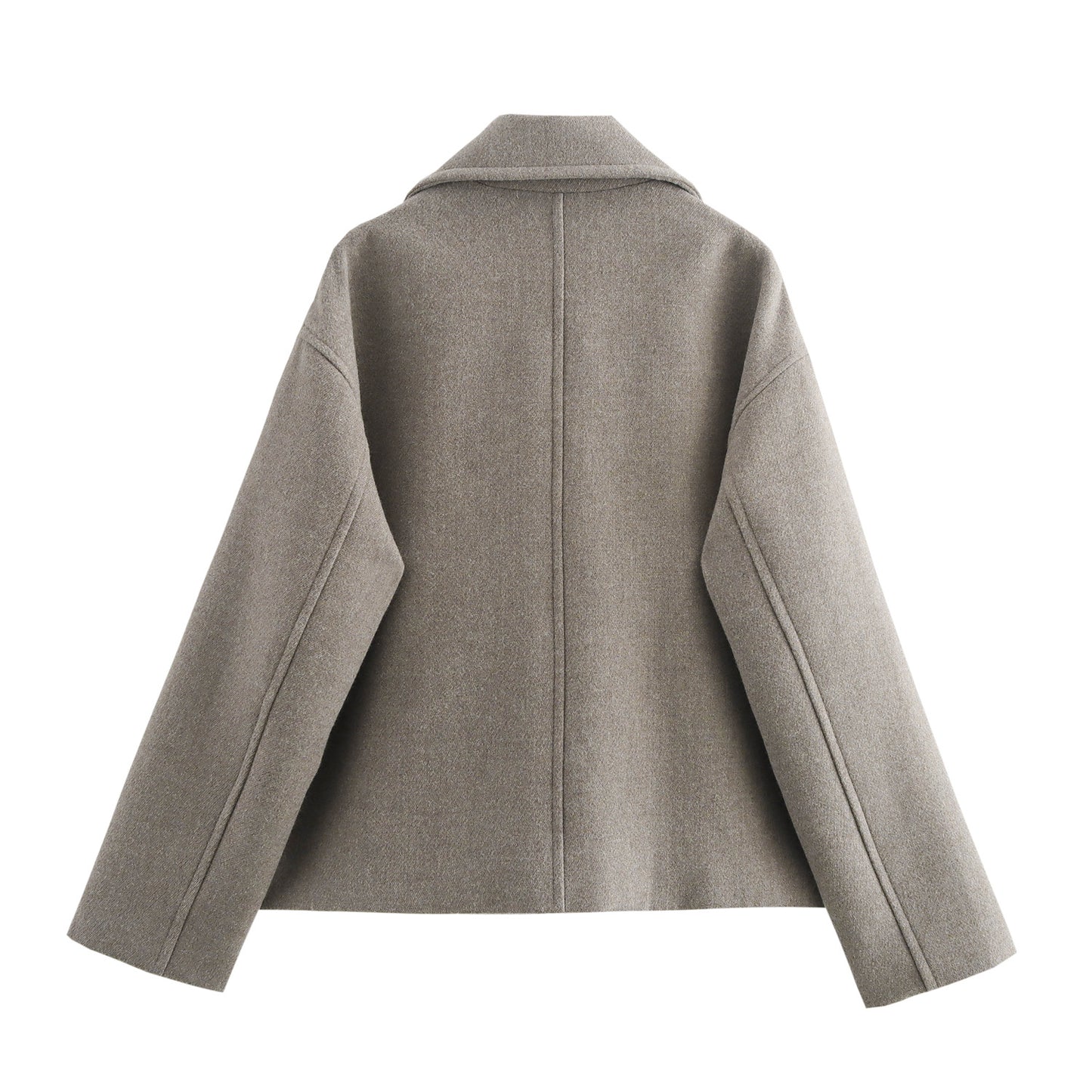 Autumn Double Breasted Button Decoration Overcoat Coats