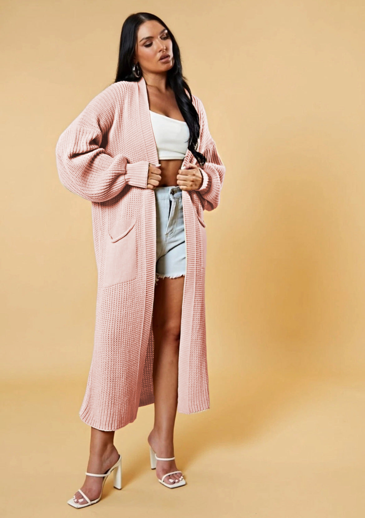 Elegant Popular New Long Pocket Loose Women's Sweater