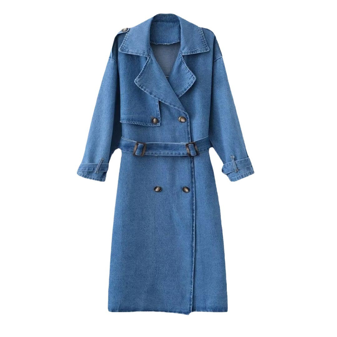 Double Breasted Belt Decorative Female Versatile Coats