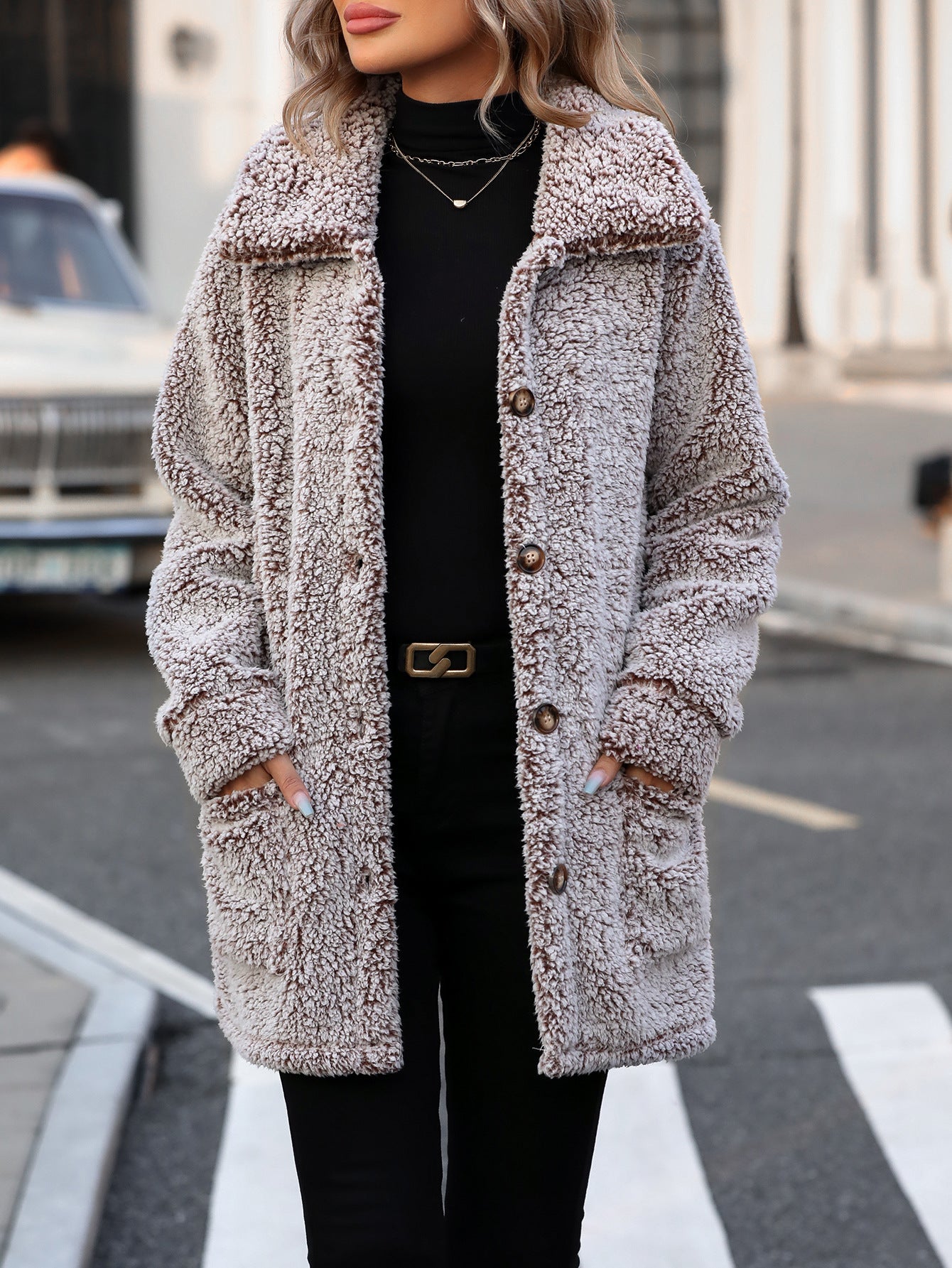 Women's Casual Loose Lapels Single-breasted Mid-length Cardigans