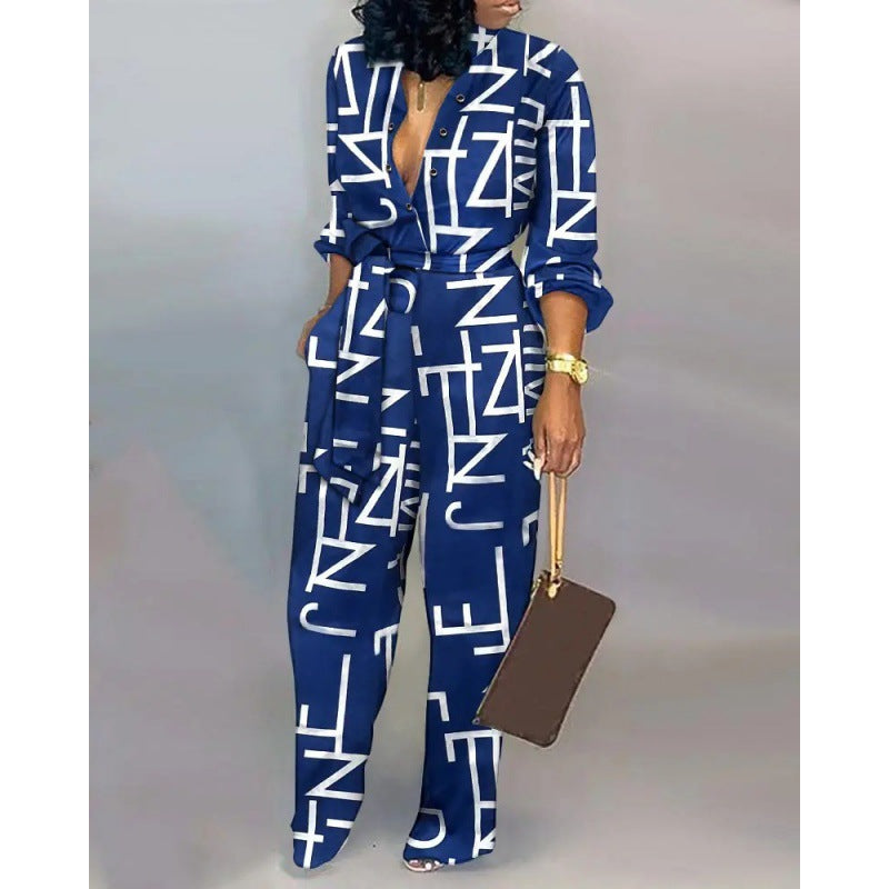 Women's Loose High Waist Casual European Jumpsuits