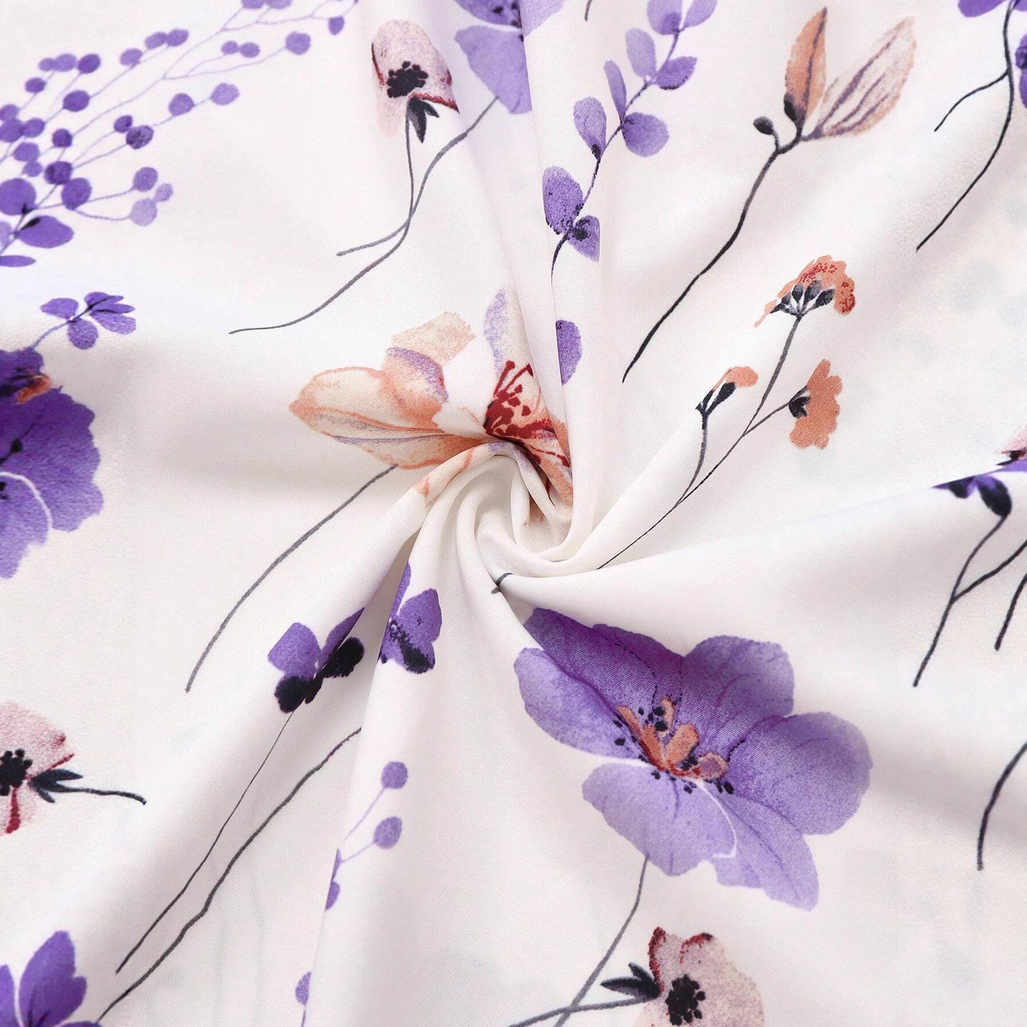 Women's Two-piece Purple Printed Elegant Suspender Dress