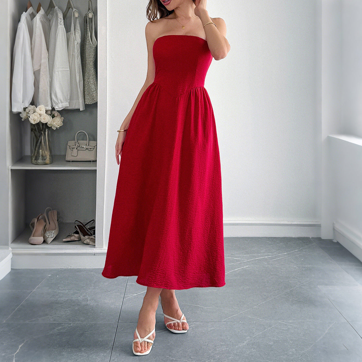 Women's Elegant Tube A- Line Summer Dress