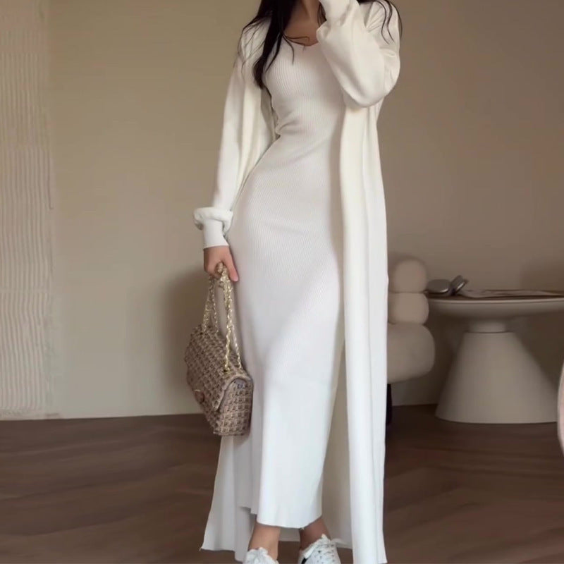 Women's Autumn Fashion Solid Color Long Dress Suits