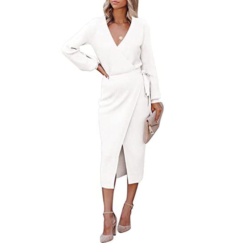 Versatile Women's Long Elegant Graceful Knitted Dress
