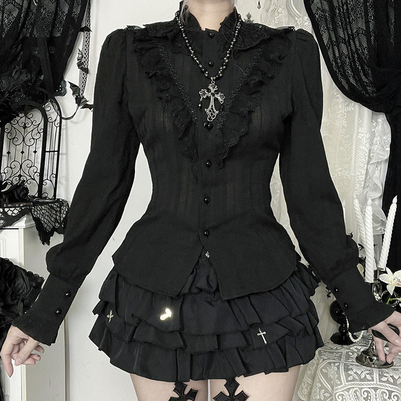 Culture Versatile Long Sleeve Shirt Sweet Blouses