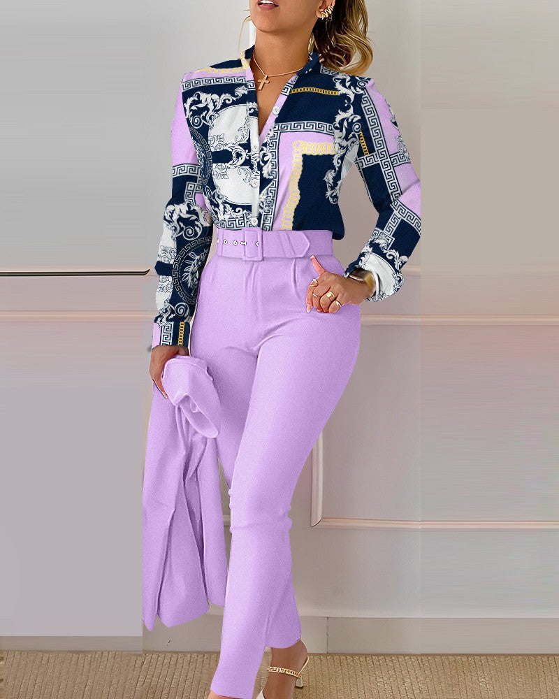 Women's Sweet Style Fresh Polyester Long Sleeve Fashion Casual Suits