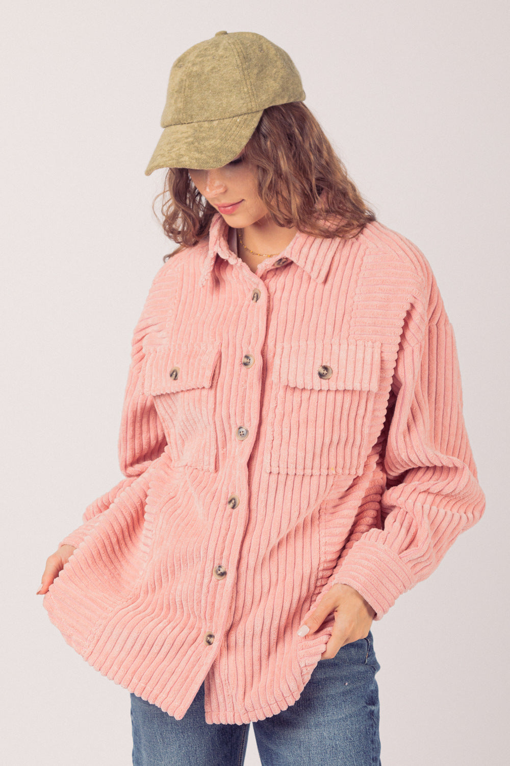 Women's Winter Fashion Big Pit Strip Pocket Coats