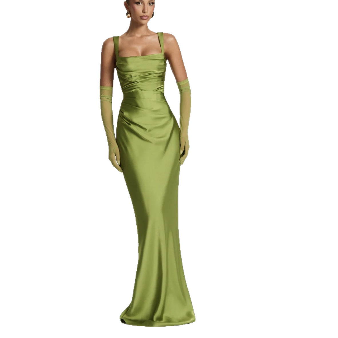 Women's Sexy Sleeveless Sling Solid Color Slim Dresses