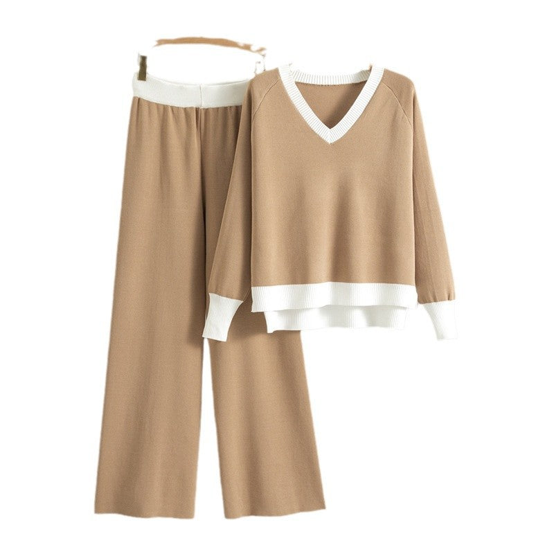 Women's Fashion Loose Casual Pullover Two-piece Set Suits