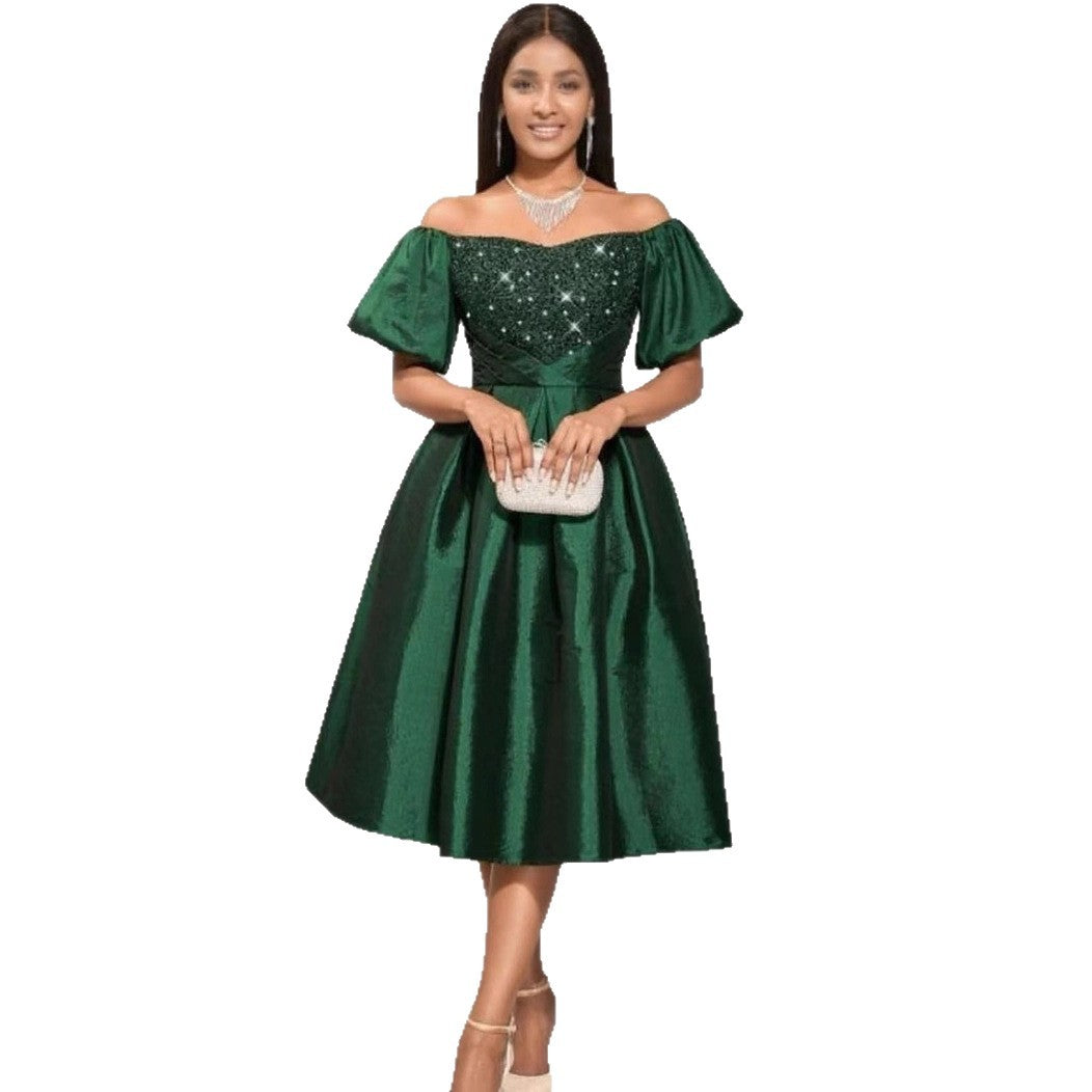 Women's Vintage Sexy Dress Fashion Elegant Sequined Dresses