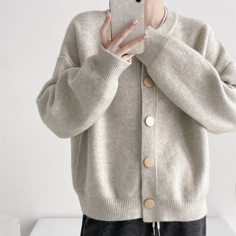 Women's Solid Color Knitted Idle Style Loose Sweater