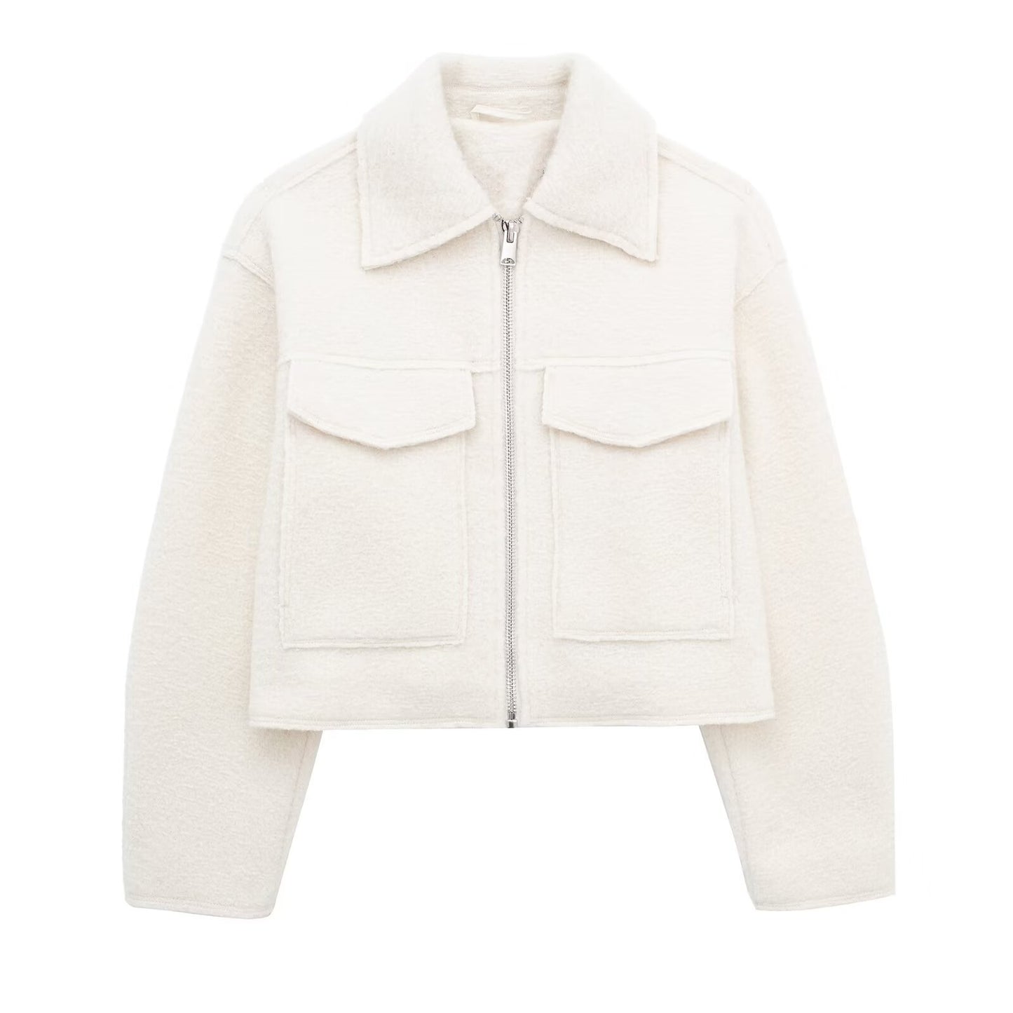 Women's Beautiful French Fashion Bead Leather Coats