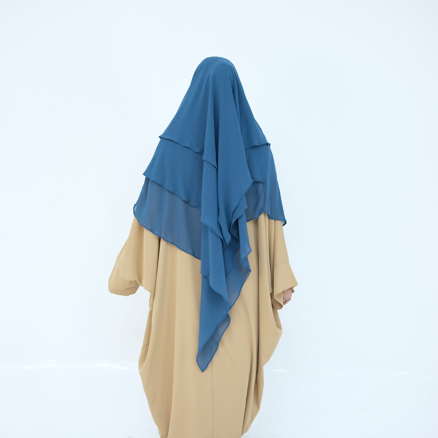 Ruffled Big Swing Headscarf Solid Color Dresses