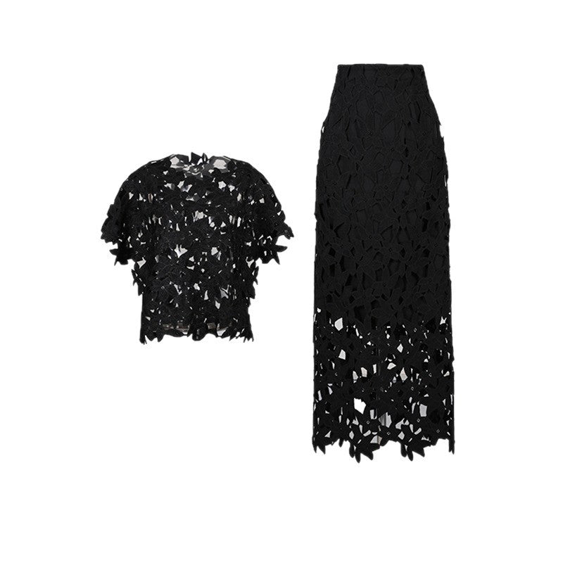 Women's Autumn Sexy Cutout Flower High Waist Suits
