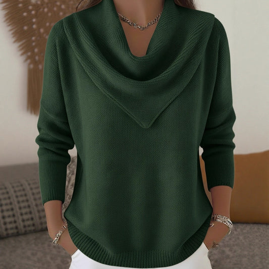 Slouchy Versatile Women's Solid Color Long-sleeved Sweater