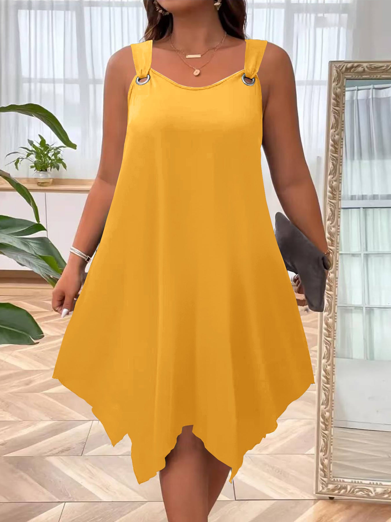 Women's Summer Elegant A- Line Round Neck Dress