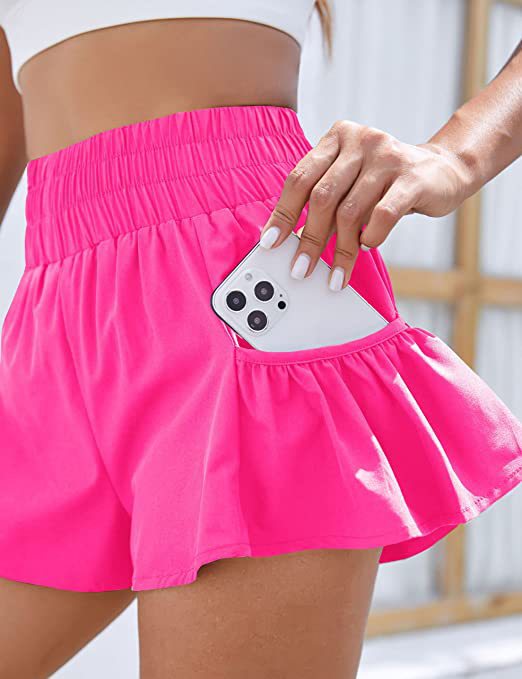Women's Sports Breathable High Waist Fitness Running Shorts