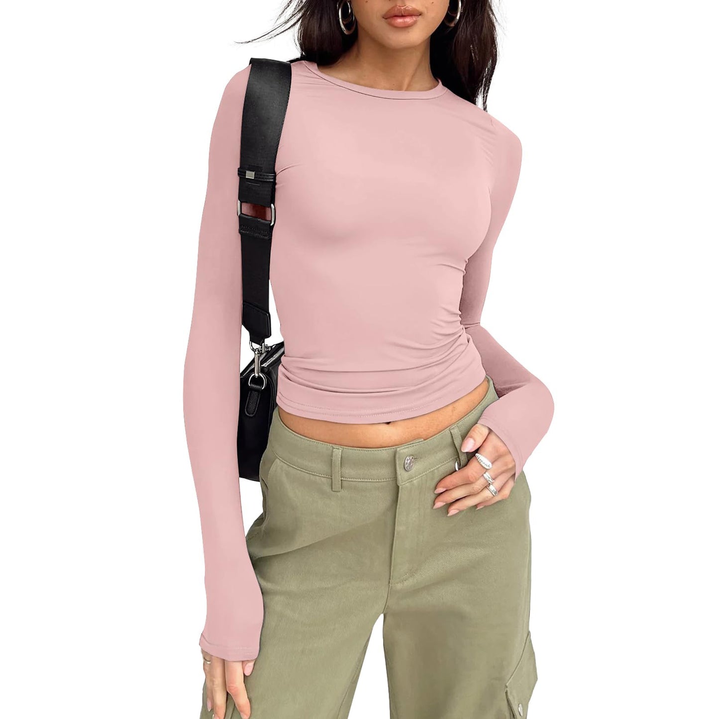 Women's T-shirt Solid Color Slim Pullover Street Blouses