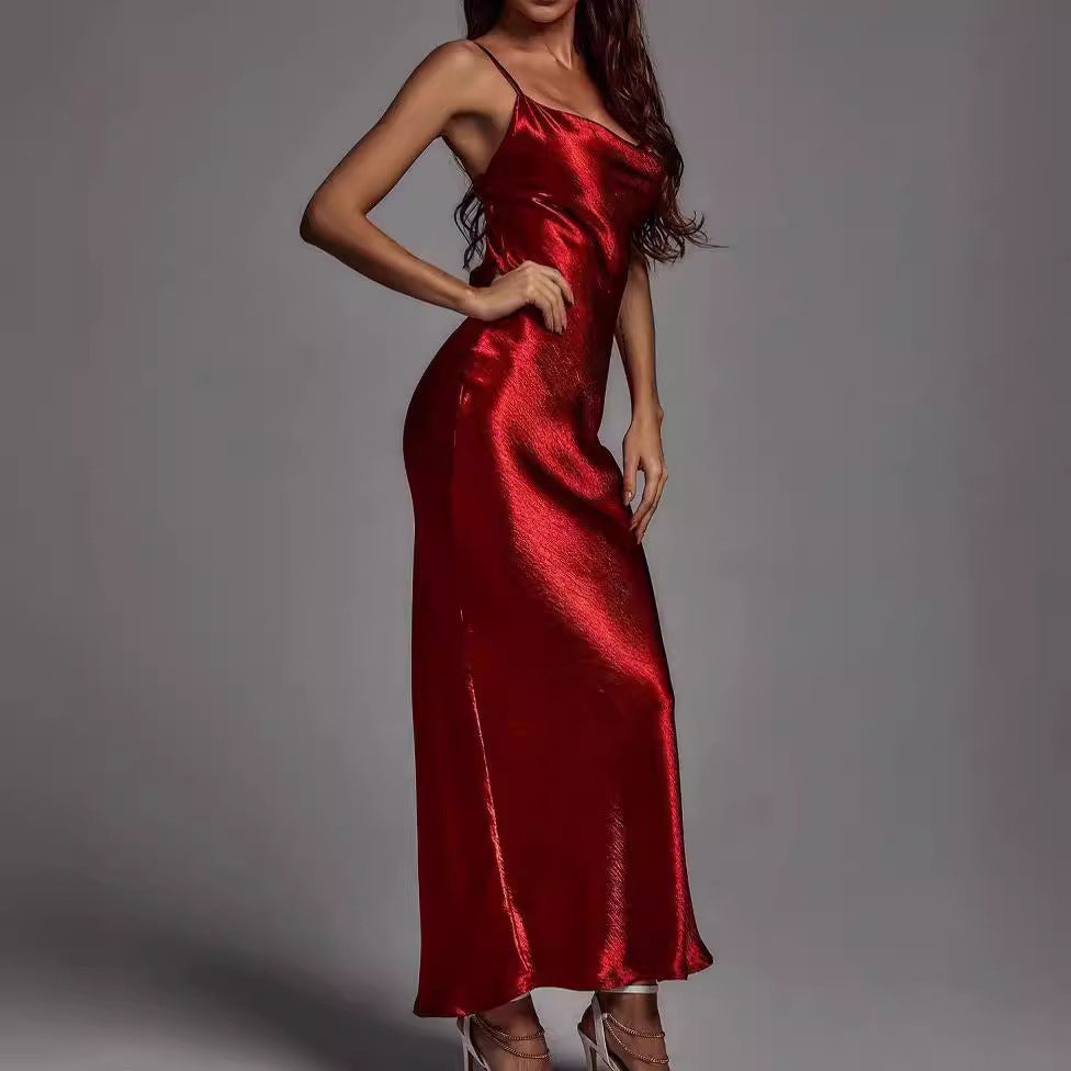 Women's Exposed Back Sexy Dress Slim Fit Dresses