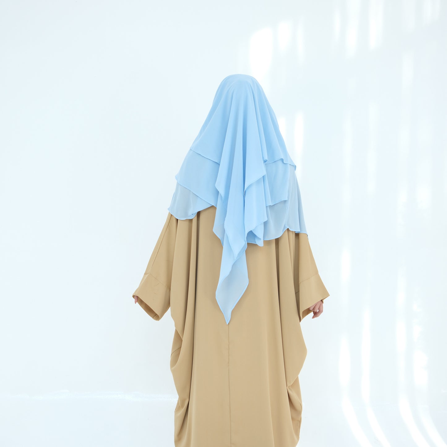 Ruffled Big Swing Headscarf Solid Color Dresses