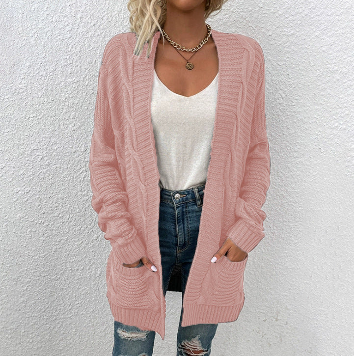 Women's Twist Knit Mid-length Twisted String Women's Sweater
