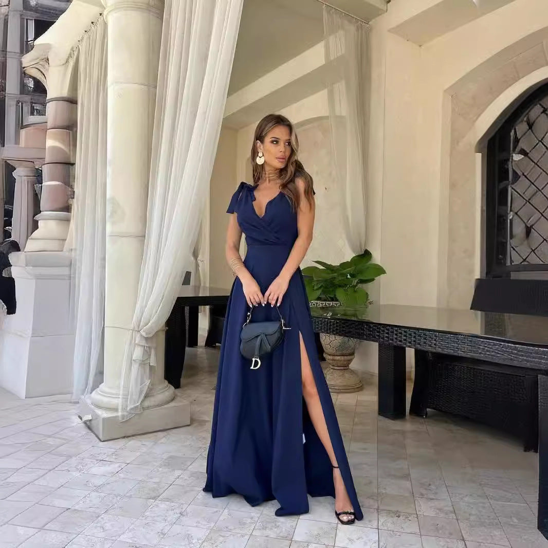 Women's Summer Solid Color Long Dress Dresses
