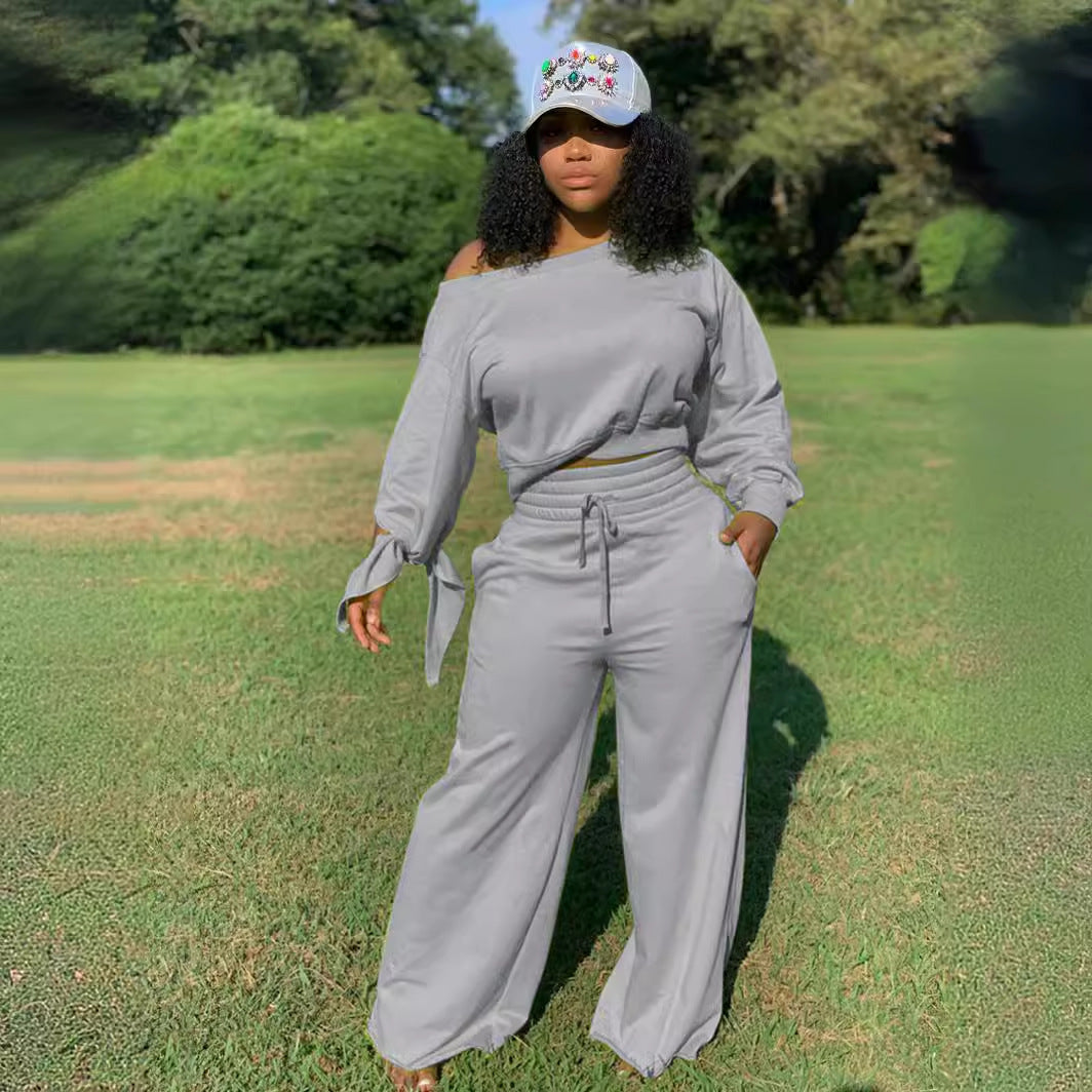 Sexy Casual Fashion Solid Color Round Suits